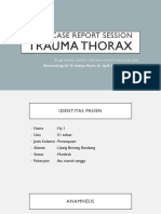 CRS TRAUMA THORAX (Kontusio Paru + Multiple Costae Fraktur)
