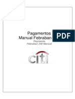 Manual Layout FEB 240 CitiDirect Pagamentos PDF