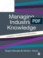 (Ikujiro Nonaka, David J Teece) Managing Industrial Knowledge