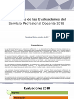 Calendario de las Evaluaciones del Servicio Profesional Docente 2018
