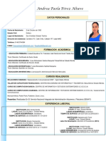 Perfil profesional Andrea Pérez