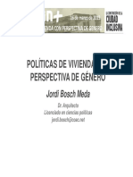 Politicas de Vivienda Con Genero Jordi Bosch