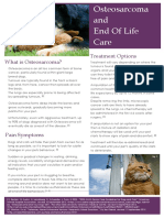 Osteosarcoma and End of Life Care
