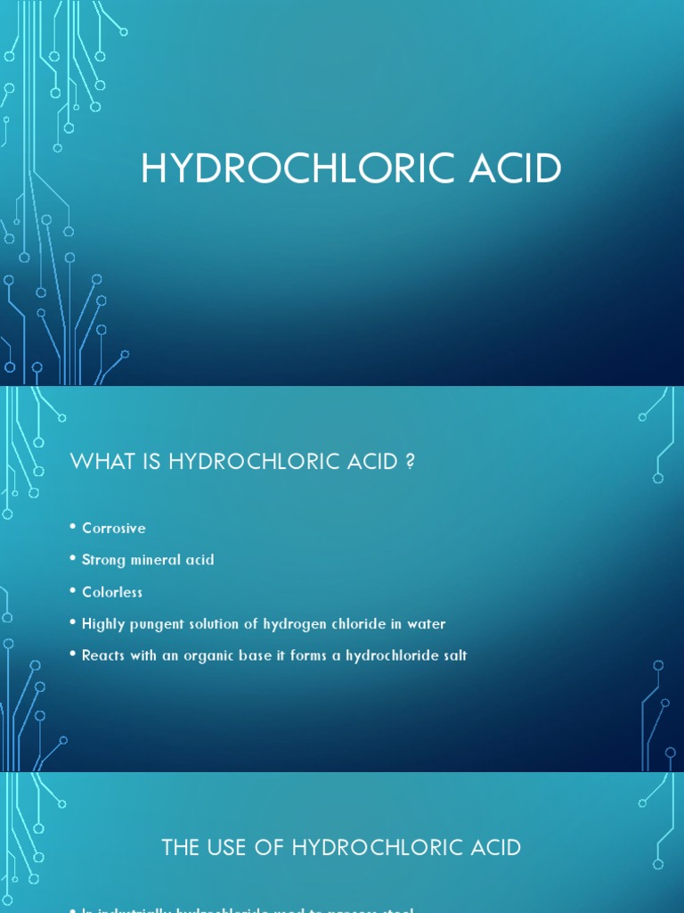 Hydrochloric Acid PDF Hydrochloric Acid Acid