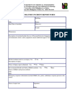 Laboratory Incident Report Form