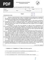 Teste 2 5ºPortuguês Dezembro2015