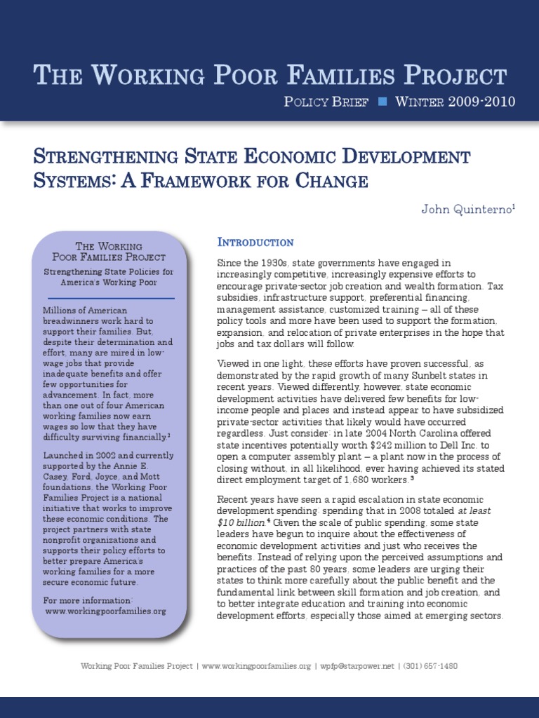 Strengthening State Economic Development | PDF | Workforce Development ...