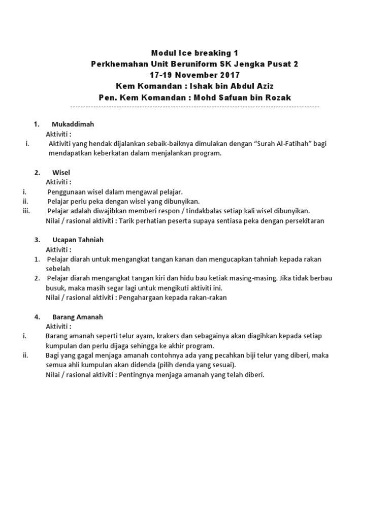 Modul Ice Breaking 1 Pdf