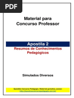 25. Apostila 2 Resumo de Conhecimentos Pedagógicos