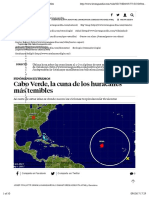 Cabo Verde, la cuna de los huracanes más temibles