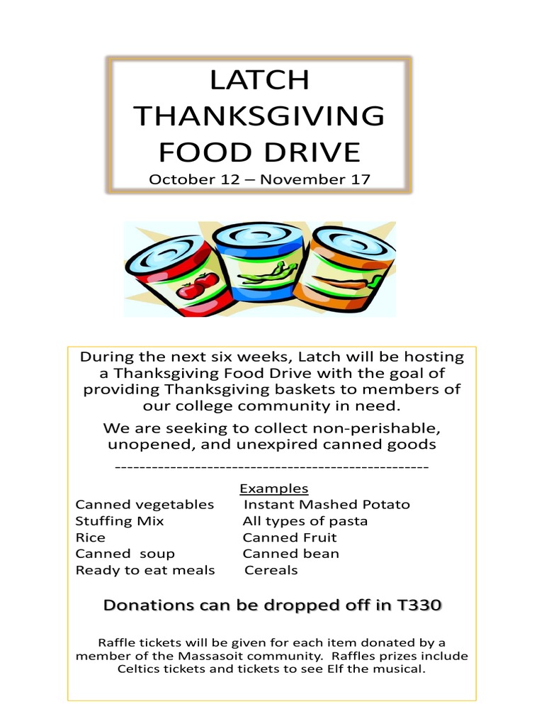Thanksgiving Food Drive & Raffle | PDF