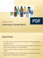 Purchase Department: Softdrink Industry