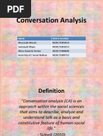 Download Conversation Analysis Ppt by Kevin Raj SN364669844 doc pdf