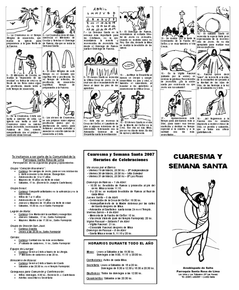 Catequesis de Cuaresma y Pascua 2023 | PDF | Prestado | Pascua de ...