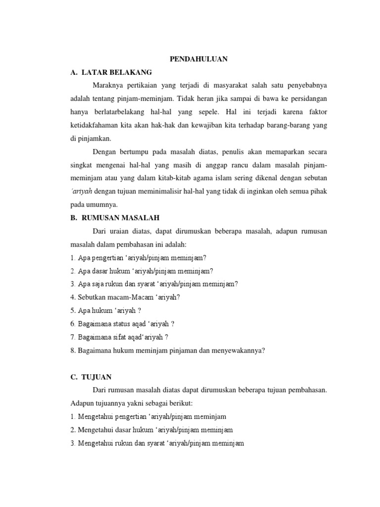 Fiqih Muamalah Ariyah Sewa Menyewa