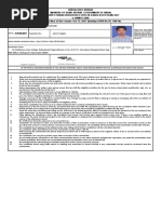 Admit Card Niranjan