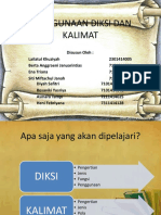 Penggunaan Diksi Dan Kalimat