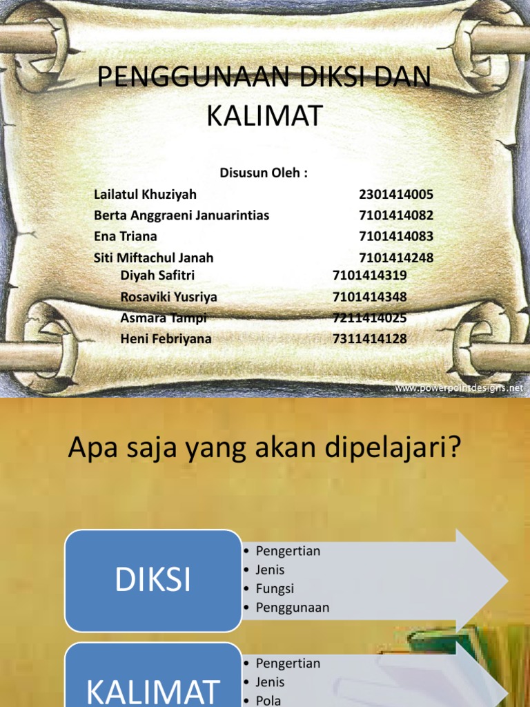 Penggunaan Diksi Dan Kalimat | PDF