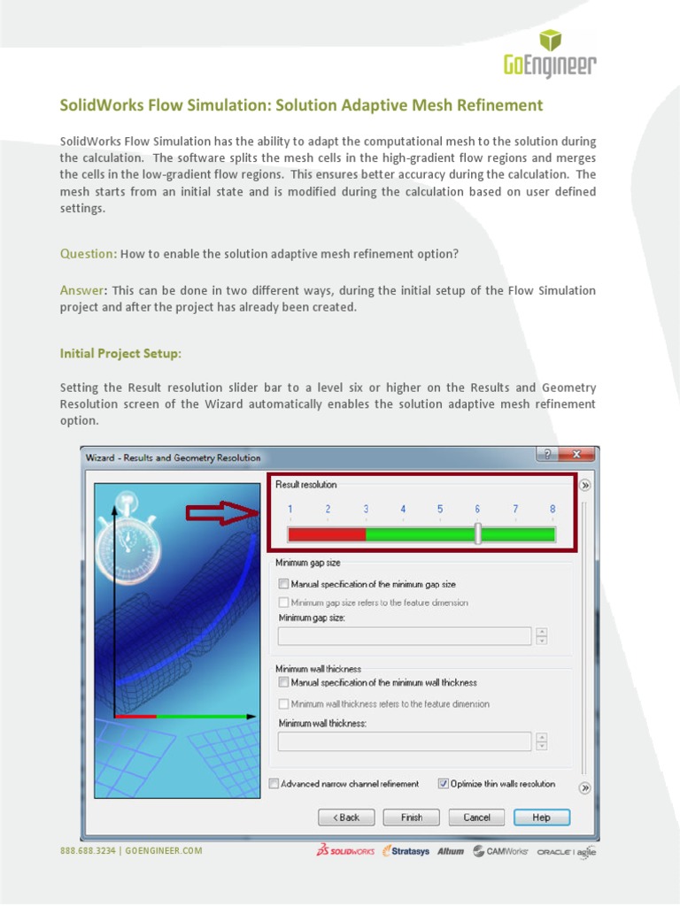 SolidWorks Adaptive Mesh Refinement Guide | PDF | Simulation | Tab (Gui)