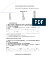 Calibración y medición de conductividad y pH