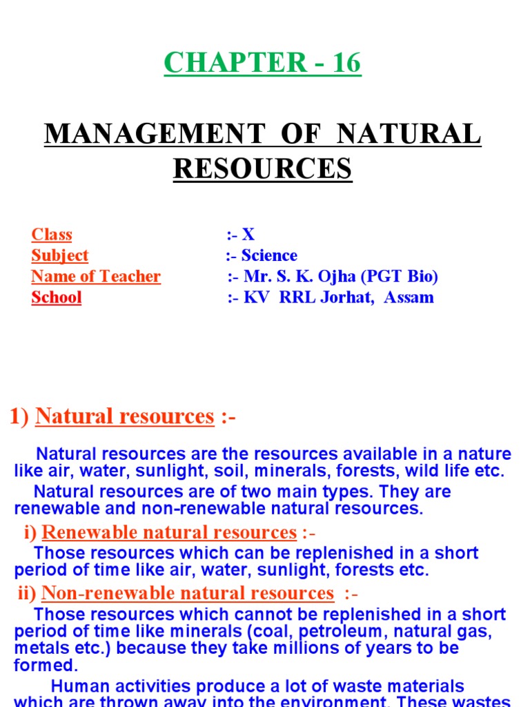 thesis natural resource management