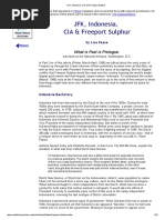 JFK, Indonesia, CIA and Freeport Sulphur