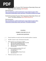 South Western Federal Taxation 2014 Corporations Partnerships Estates and Trusts 37th Edition Hoffman Test Bank