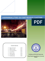 Abnormalities in Continuous Casting