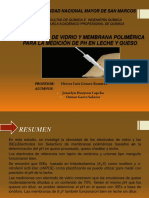 Electrodos de Vidrio y Membrana Polimérica para La Medición de PH en Leche y Queso