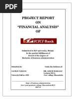 Project Report On Icici Bank by Gaurav Narang