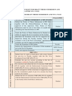 Checklist For Thesis Submission