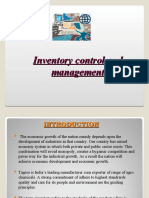 Inventory Control and Management