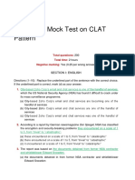 Clat Diagnostic Paper For Law Entrance To Nlu