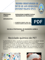 Obtención de Resina Insaturada de Poliéster A Partir de Los Desechos de Polietilentereftalato