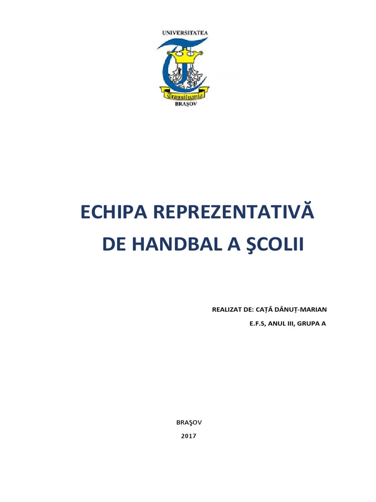 Proiect Handbal | PDF