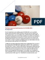 Most Important Audit Questions For ISO 9001 2015 PDF