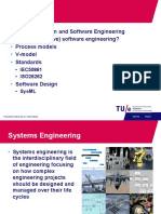 Topics. Relation System and Software Engineering Why (Automotive) Software Engineering- Process Models v-model Standards.
