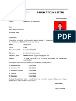 Application Letter for PT. Singgar Mulia