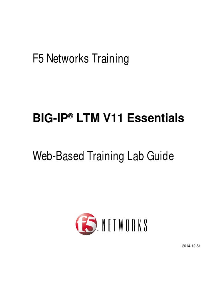 F5 BIG IP LTM Essentials WBT Lab Guide v11 PDF | PDF | Load Balancing ...