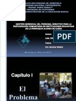 GESTIÓN GERENCIAL DEL PERSONAL DIRECTIVO PARA LA PARTICIPACIÓN COMUNITARIA EN INSTITUCIONES EDUCATIVAS DE LA PARROQUIA ALONSO DE OJEDA