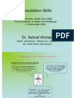 DR Ashraf Ahmed - Consultation Skills