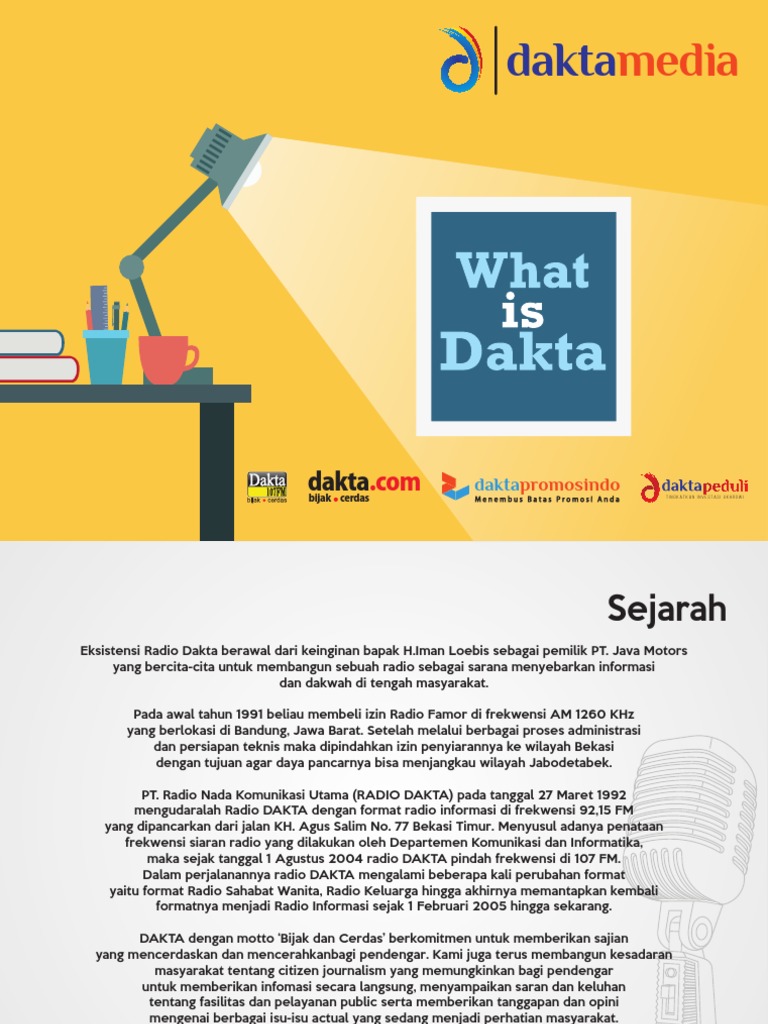Sejarah dan Visi Radio Dakta | PDF