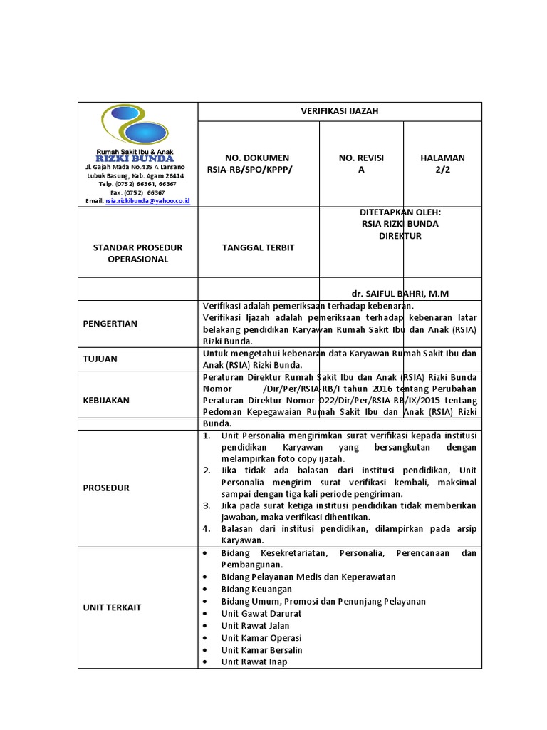 Contoh Surat Balasan Verifikasi Ijazah