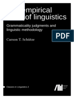 The Empirical Base of Linguistics: Carson T. Schütze