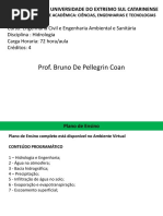 Aula 1 - Hidrologia Apresentação