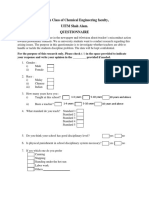 Questionaire - Teacher's Attitude Towards Student Discipline From Radhi Azfar Fikri