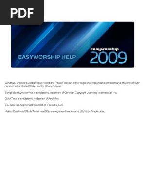 Easy Worship 2009 Manual Digital Technology Computers