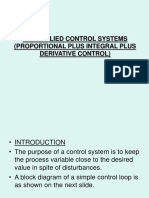 PID-APPLIED CONTROL SYSTEMS: PROPORTIONAL PLUS INTEGRAL PLUS DERIVATIVE CONTROL