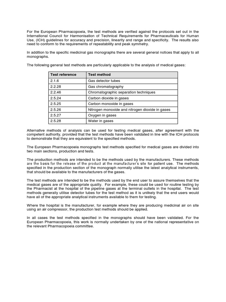 PH Eur. USP Methods 1 1 PDF Nitrous Oxide Carbon Dioxide