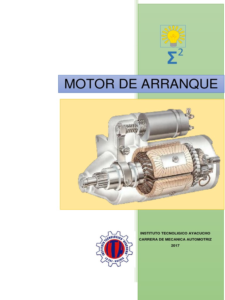 Componentes y Funcionamiento del Motor de Arranque | PDF | Corriente ...